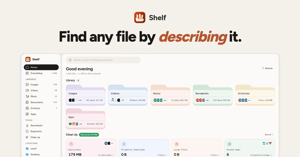 Shelf screenshot 1