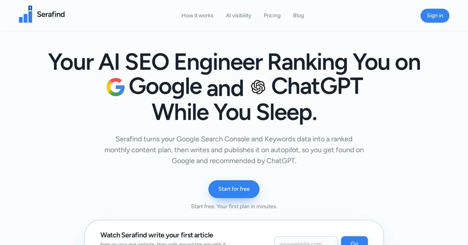 Serafind screenshot 1