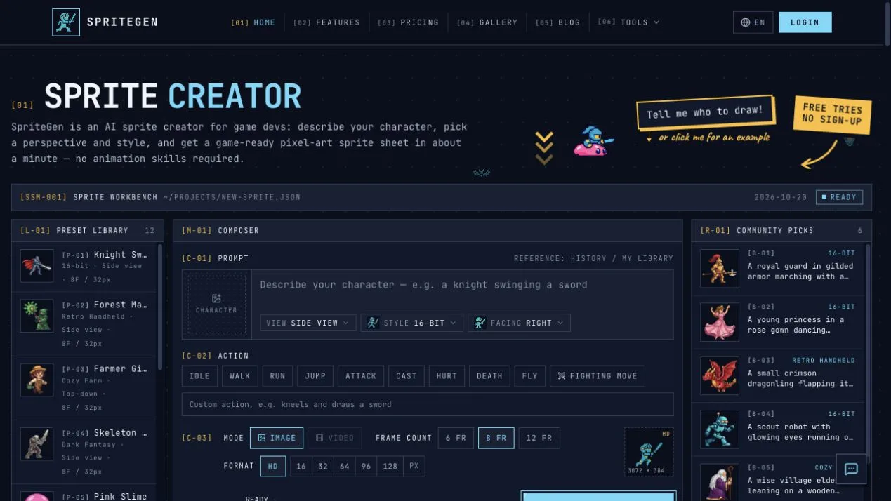 SpriteGen screenshot 1