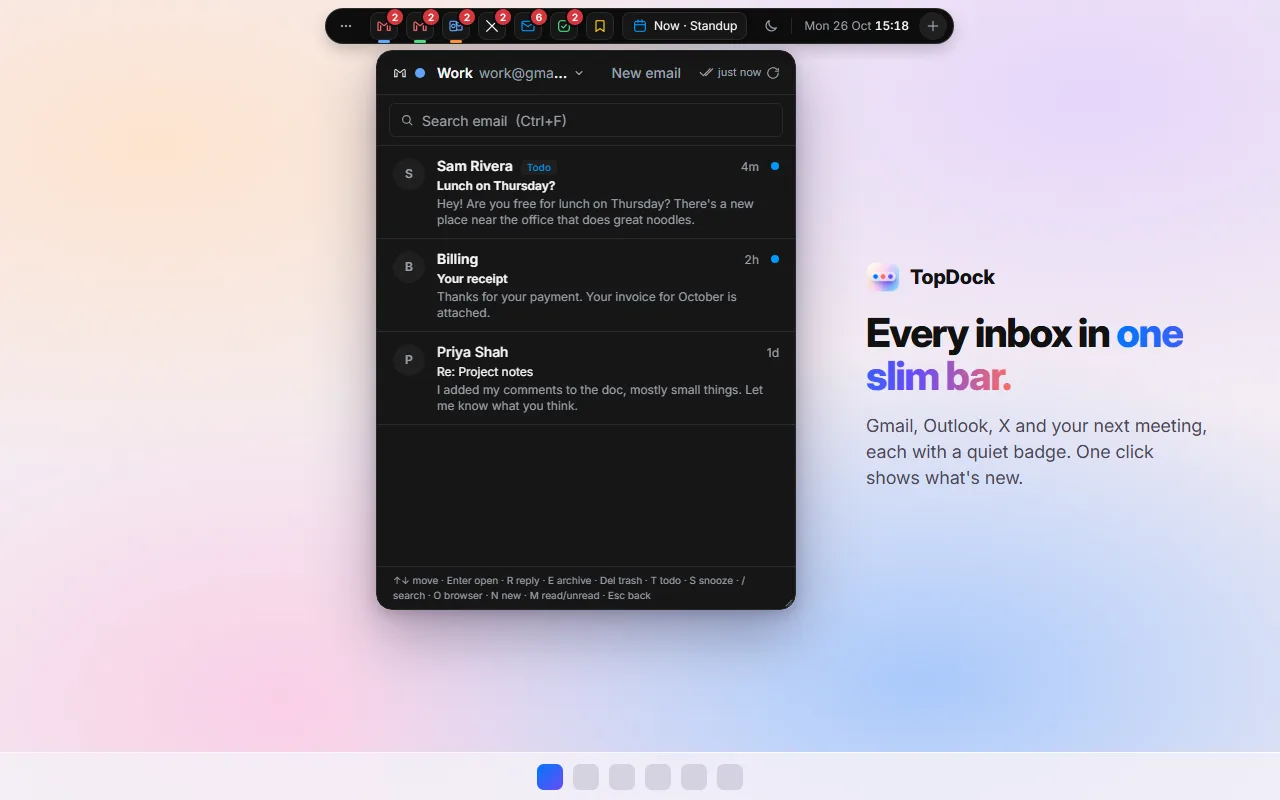 TopDock screenshot 1