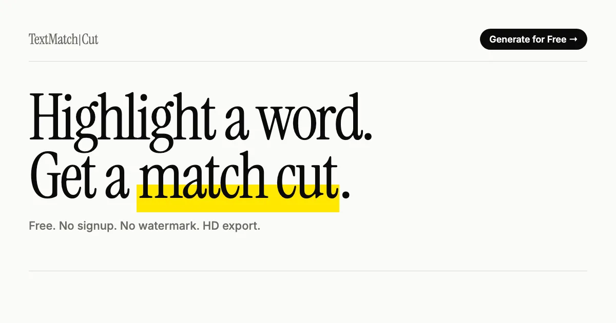 TextMatchCut screenshot 1