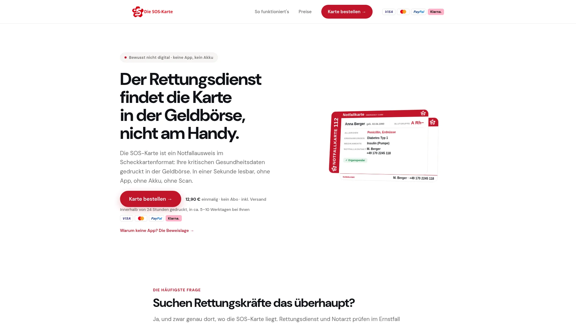 Die SOS-Karte screenshot 1