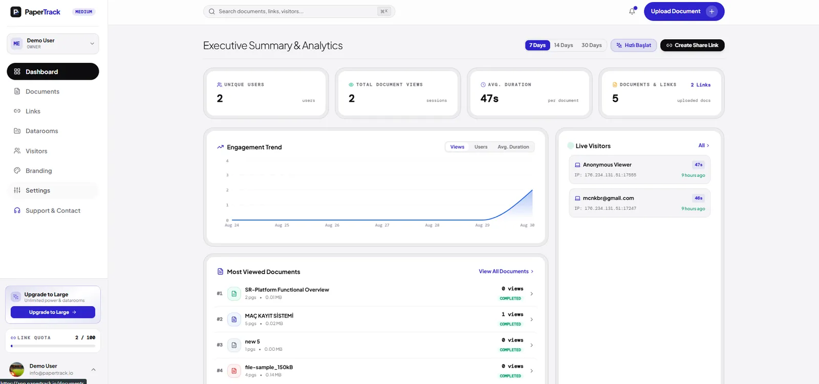 PaperTrack screenshot 2